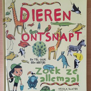 Boek "Dieren ontsnapt, zoek ze allemaal"
