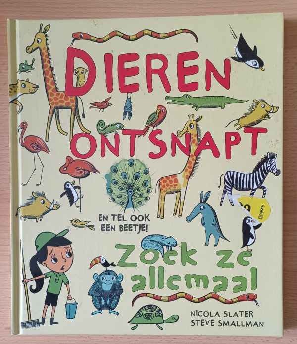 Boek "Dieren ontsnapt, zoek ze allemaal"