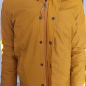 Gele regenjas, maat 134/140, merk Hema